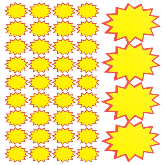 HEATSHAKING 100pcs Price Tags Paper Pricing Labels Simple Design for Store and Retail Environments