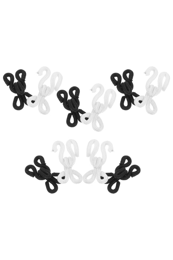 10Pairs Durable Metal Bra Hooks Replacement with Nylon for Sewing and Clothing Fixes