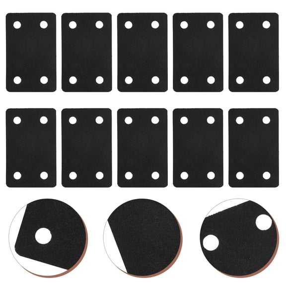 HEATSHAKING 10Pcs Black Stainless Steel Furniture Plates with Stable Load Bear Metal Joining Plates