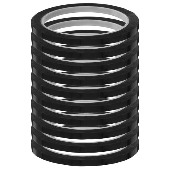 HEATSHAKING 10Pcs Black Vinyl Pinstripe Tape for Automotive and Craft Use Easy Application Removable
