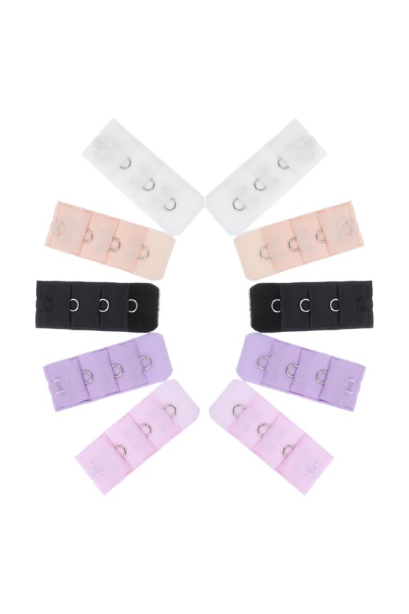 10Pcs Brassiere Extension Hooks Nylon Lingerie Extension Buckle for Daily Use