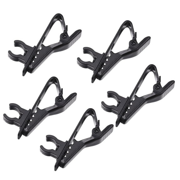 HEATSHAKING 10Pcs Compact Podium Speeches Microphone Clip for Lectures Mic Clips