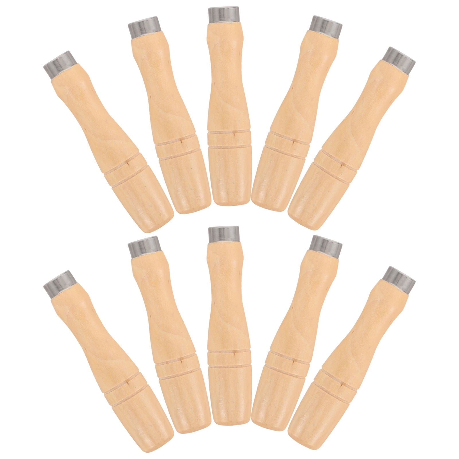10PCS Wooden File Handle, With Metal Collars, For File Cutting - View #2