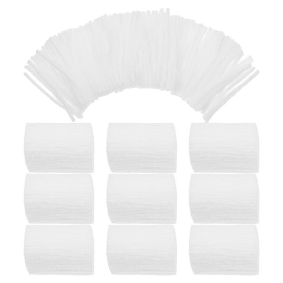 HEATSHAKING 10Pcs Latch Hook Yarn Bundles White Acrylic Fiber For Rug Making
