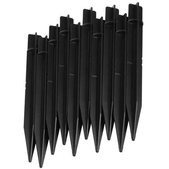 HEATSHAKING 10Pcs Outdoor Light Stakes Replacement Black Plastic Garden Lamp Spike for Solar Yard Use