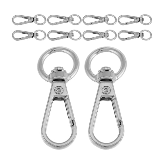 HEATSHAKING 10Pcs Portable Metal Lanyard Hooks Detachable Key Holder Clip for Keys and Charms