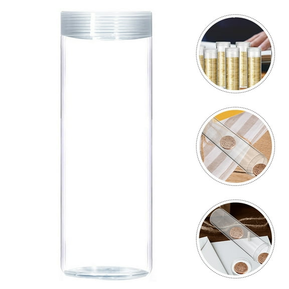 HEATSHAKING 10Pcs Quarter Storage Tubes for Coin Holders Collectibles Prevent Scratching Transparent Material