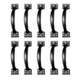 thumbnail image 1 of HEATSHAKING 10Pcs Retro Style Handle Black Bow Shaped Closet Door Handles 4.7In, 1 of 8