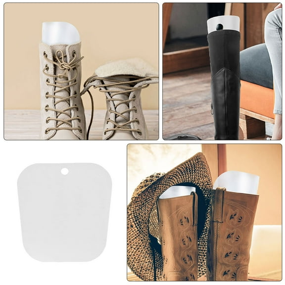 HEATSHAKING 10Pcs Reusable Boot Shapers for Tall Boots White Plastic Extended Design with Easy Clip