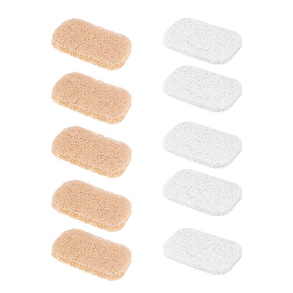 HEATSHAKING 10Pcs Soap Holder Ellipse PVC Non-slip Water Drainage Bathroom Accessory White