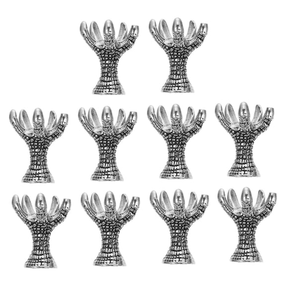 HEATSHAKING 10Pcs Titanium Steel Bead End Caps For Diy Jewelry Making Supplies And Crafts Artisans