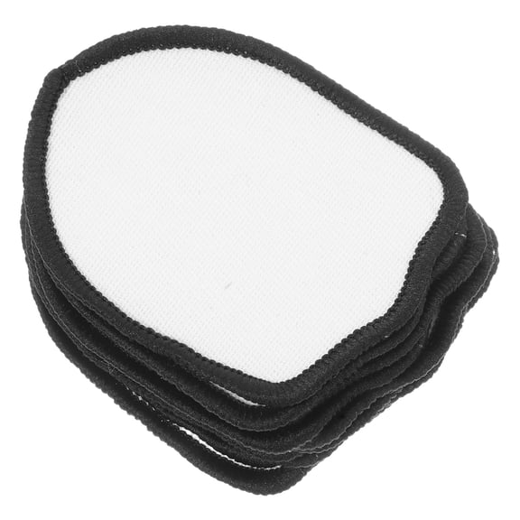 HEATSHAKING 10Pcs White DIY Embroidered Heat Transfer Patches for Clothes Hats Bags