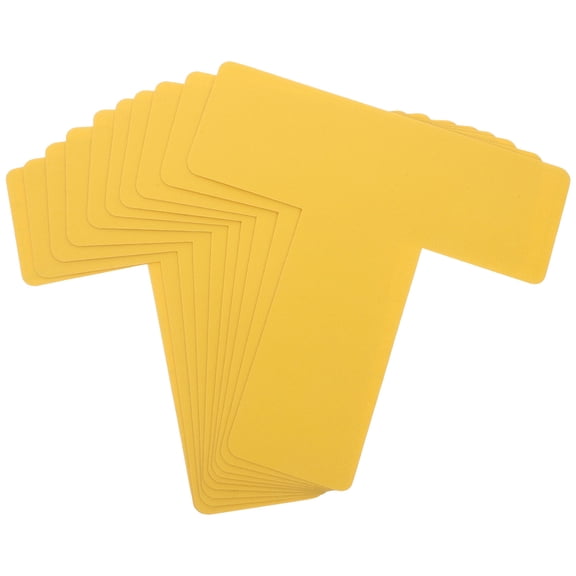 HEATSHAKING 10Pcs Yellow Self Adhesive Positioning Stickers PVC Material Floor Markers for Office and Home