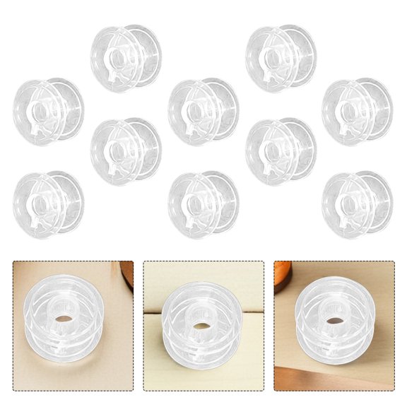 HEATSHAKING 10pcs Singer Bobbin Transparent For Sewing Projects And Accessories