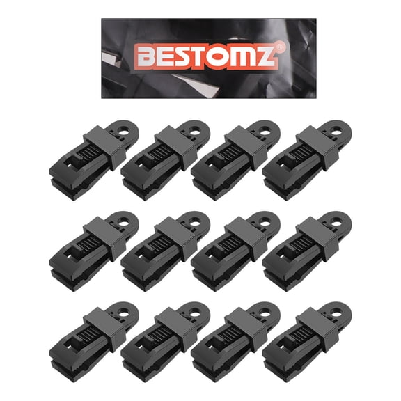HEATSHAKING 12-Piece Clip Set for Camping Canopy, Tarp Shelter, Outdoor Gear Accessories