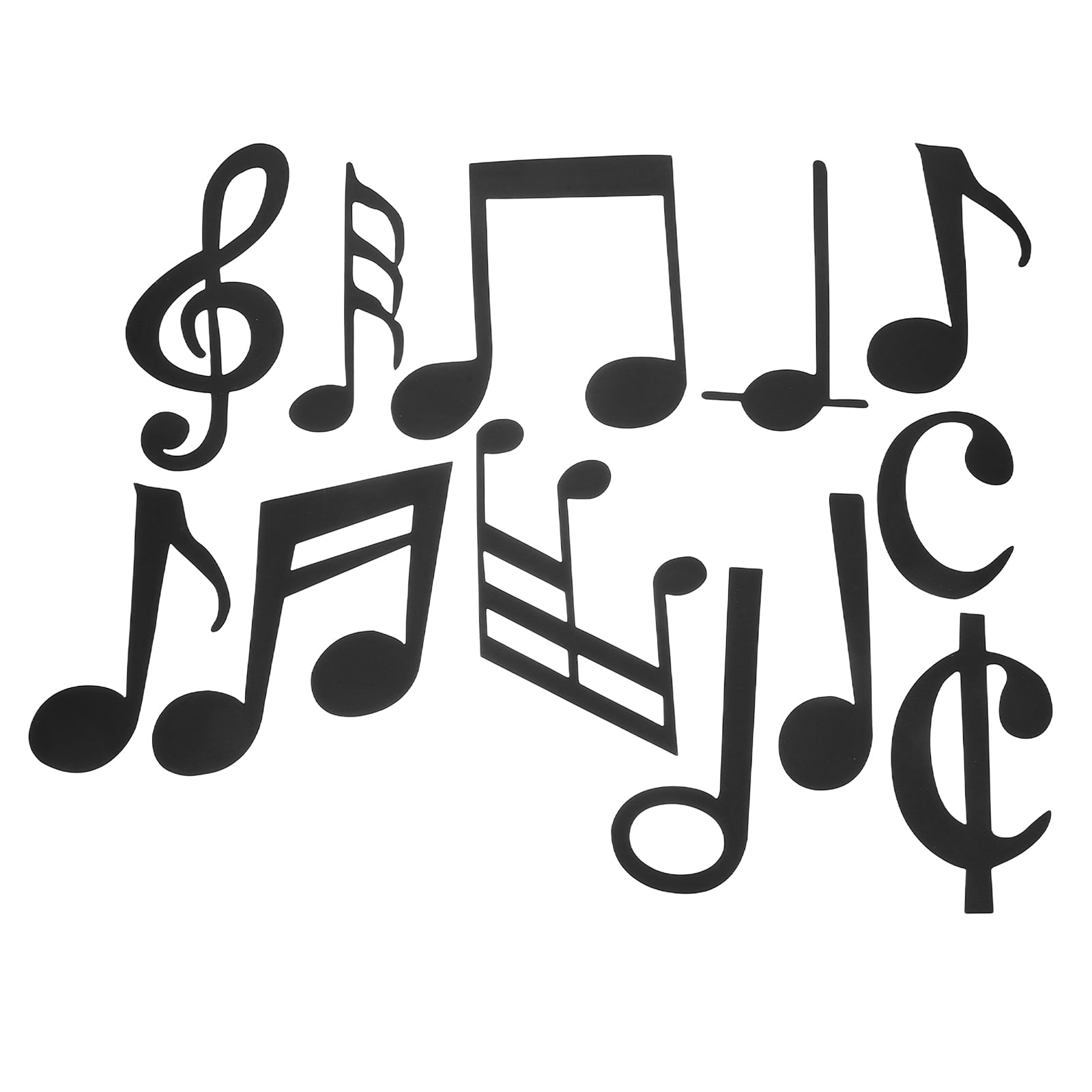 HEATSHAKING 12Pack Music Note Stickers Staff Shape Paper Elegant for ...