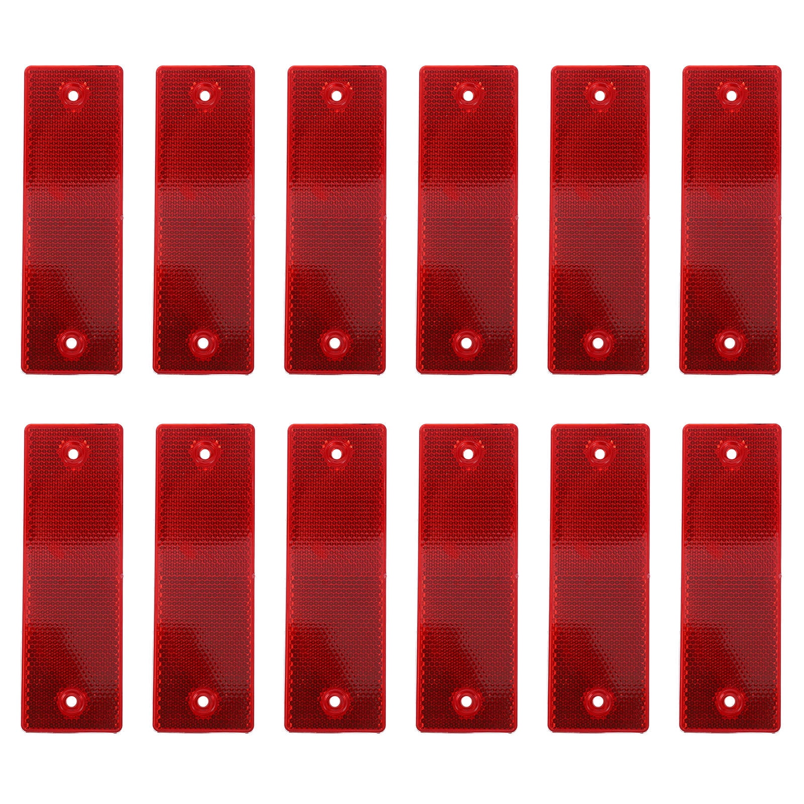 HEATSHAKING 12Pcs Rectangular Reflectors for Trailers Traffic Warning 5 ...