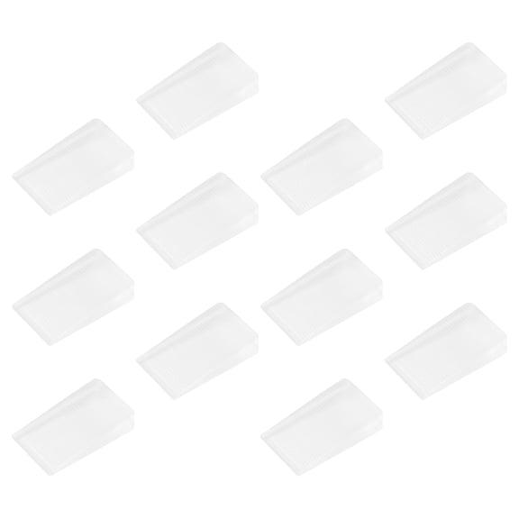 HEATSHAKING 12Pcs Clear PVC Furniture Leveling Blocks for Fixing Wobbly Tables and Chairs