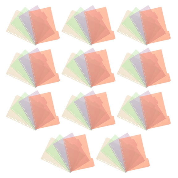 HEATSHAKING 12Sets Detachable Plastic Dividers Brown for Notebooks Files and Reports Daily Use
