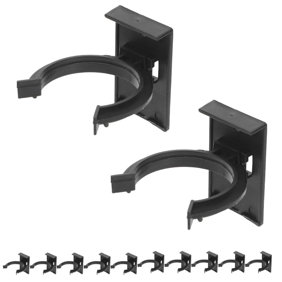 HEATSHAKING 12Sets Kitchen Plinth Clips Black Plastic Cabinet Toe Kick Clips Easy Installation Durable and Water Resistant