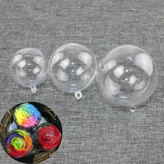 HEATSHAKING 15Pcs Clear Plastic Sphere for Home Decor and Craft Projects
