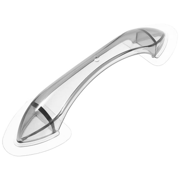 HEATSHAKING 1Pack Adhesive Cabinet Handle Self Stick Plastic for Glass Door 8.9X2.4X1.6In