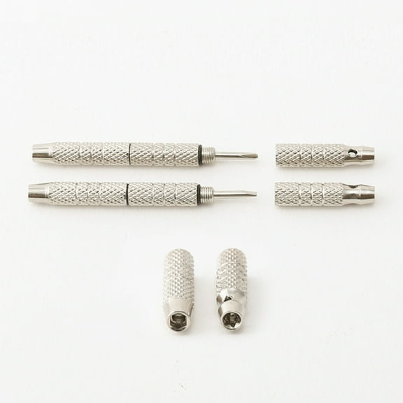 HEATSHAKING 1Pack Alloy Screwdriver Compact Multi Tool Silver Thin Handle Ergonomically Designed For Diy Use