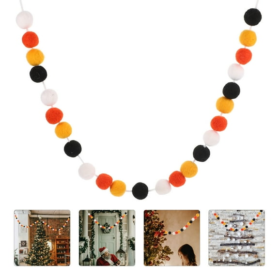 HEATSHAKING 1Pack Orange Felt Ball Pendant Festive Atmosphere Christmas Decor