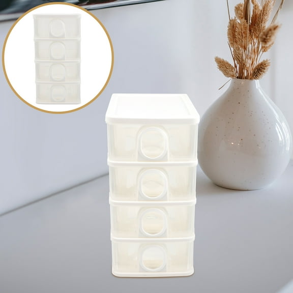 HEATSHAKING 1Pack Small Organizer for Skincare Products and Cosmetics in Rectangular Shape with 4 Layers
