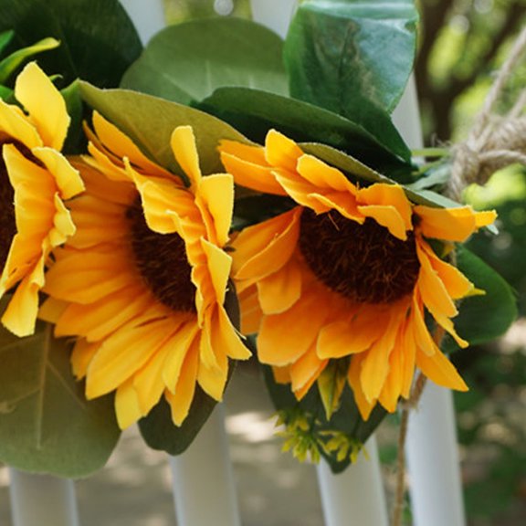 HEATSHAKING 1Pack Chair Flowers Simulated Flower Assorted Color for Wedding Chair Decorations