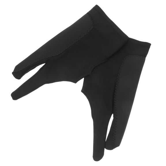 HEATSHAKING Black Anti-Smudge Drawing Gloves for Painting, Two-Finger Design, Ambidextrous, 1Pair