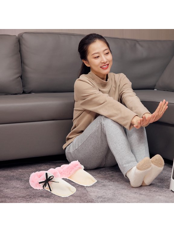 1Pair Pink Plush Removable Inner Soles for Winter Clogs Soft Breathable Liners