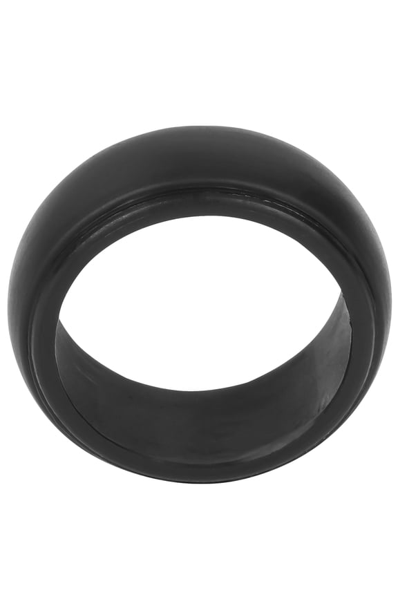 1Pc Men's Silicone Rings Round Black for Men and Women Non-slip and Tear Resistant