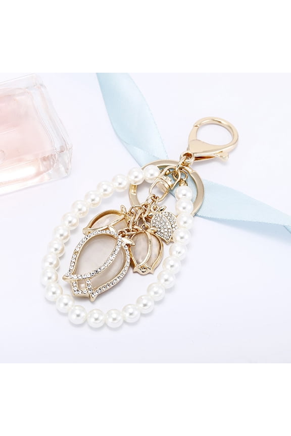 1Pcs Rhinestone Bag Charm with Tulip Modeling Design for Daily Use