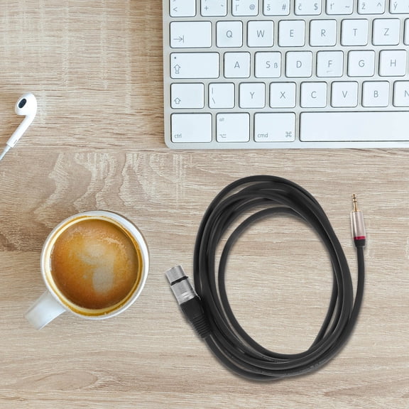 HEATSHAKING 1Set 3-Pin Mini Xlr Female Audio Cable Black for Audio Enthusiasts Zinc Alloy 300X1X1in