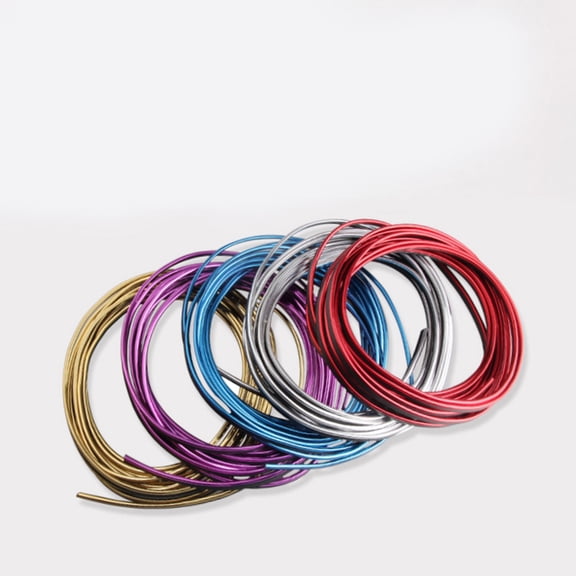 HEATSHAKING 1Set Automotive Dashboard Decoration Purple Latex Trim Strip 196.9x0.12x0.12in