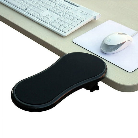HEATSHAKING 1Set Black Adjustable Armrest Wrist Rest Support for Laptop and Desktop Use in Home and Office