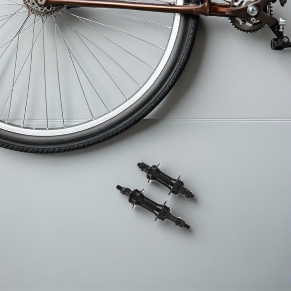 HEATSHAKING 1Set Durable Metal Bicycle Hub Set 36 Hole with Threaded Axle and Quick Release