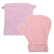 HEATSHAKING Soft Fleece Pink Glider Bonding Pouch for Small Animals with Calming Mitten 1Set