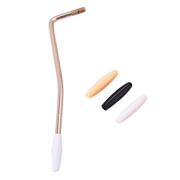 HEATSHAKING 1Set Golden Metal Whammy Bar for Electric Guitar Tremolo Arm Accessories 11.8 x 1.4 x 0.2in