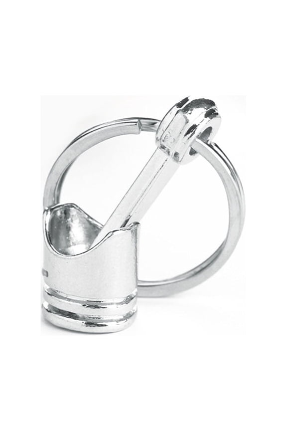1Set Metal Engine Piston Shape Keychain Pendant for Car Enthusiasts and Keyring Users Bag Decoration