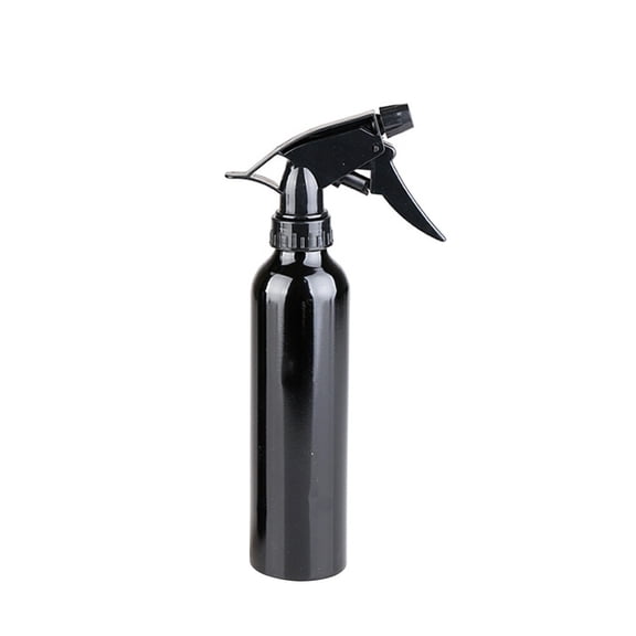 HEATSHAKING 1Set Opaque Spray Bottle Black Aluminum Alloy 250ML 9.1x2.0x2.0in Refillable Mist Atomizer For Salon Garden