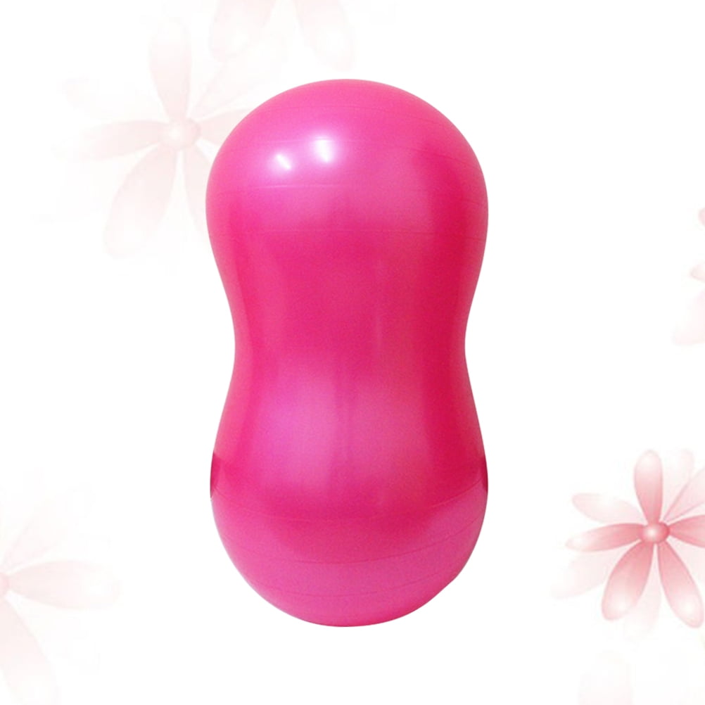 HEATSHAKING 1Set Pink PVC Peanut Shaped Balance Ball for Gym Workouts Yoga Accessories