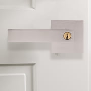 HEATSHAKING 1Set Plated Silver Lever Door Lock Knob for Door Universal Use Durable and Reliable