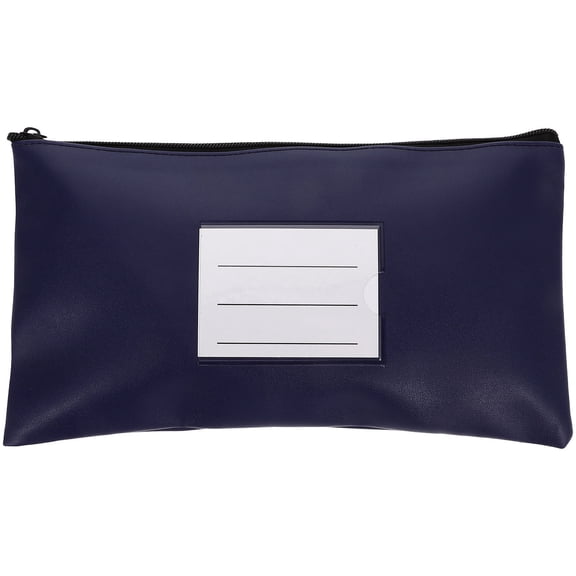 HEATSHAKING 1Set Portable Foldable Money Wallet Pouch for Cash and Notes with Zipper for Daily Use in Navy