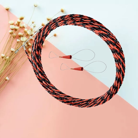 HEATSHAKING 1Set Red Plastic Metal Wire Threader Cable Pulling Aid for Daily Use Replacement Electrician Tools 2Pc