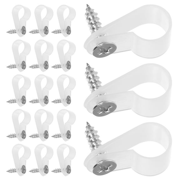 HEATSHAKING 200Pcs Plastic Cord Clips for Wire Fixing and Cord Management in Offices