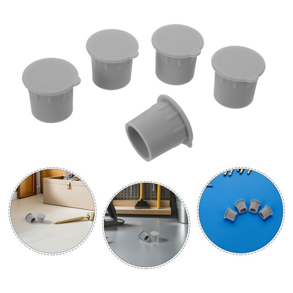 HEATSHAKING 20Pcs Grey Pool Railing Hole Covers Plastic Fence Post Caps Weatherproof Deck Anchor