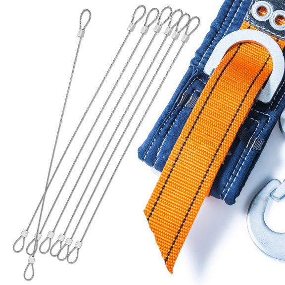 HEATSHAKING 20Pcs Safety Cables Stainless Steel Wire Rope For Various Environments Quick Fixation