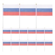 HEATSHAKING 20Pcs Small Russian Flags Handheld Polyester Party Flags for Parades Festive Decorations